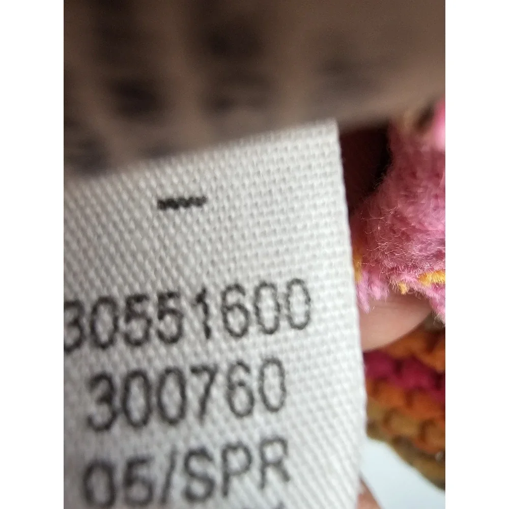 Vintage GAP Kids‎ Crochet Knitted Rainbow Button Up Jacket Hoodie Girls XL 2005